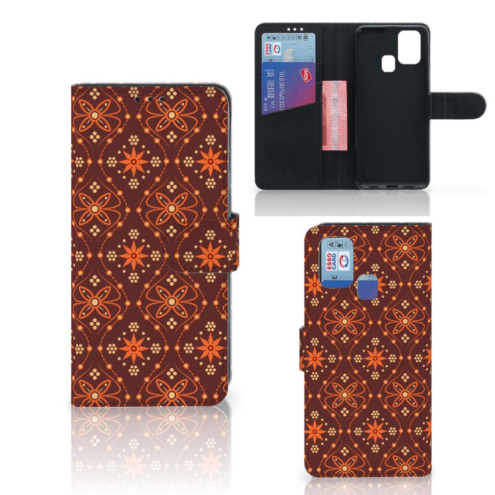 Samsung Galaxy M31 Telefoon Hoesje Batik Brown