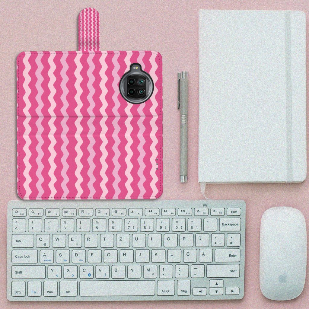 Xiaomi Mi 10T Lite Telefoon Hoesje Waves Pink