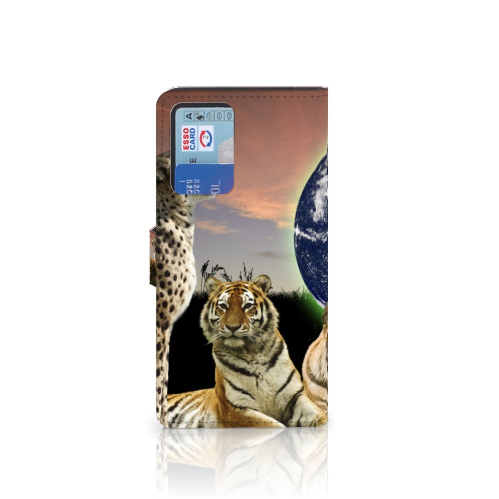 Xiaomi Redmi Note 10 Pro Telefoonhoesje met Pasjes Roofdieren