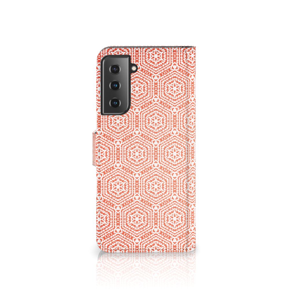 Samsung Galaxy S21 Plus Telefoon Hoesje Pattern Orange