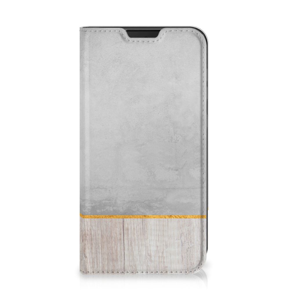 Samsung Galaxy Xcover 5 Book Wallet Case Wood Concrete - B2C Telecom