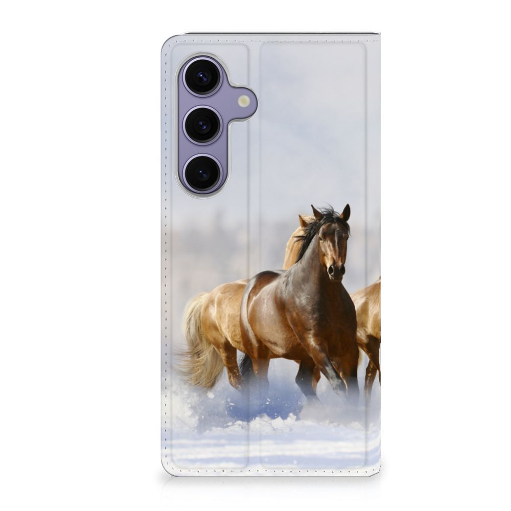 Samsung Galaxy S24 Plus Hoesje maken Paarden met paardenprint op een stijlvolle smartphonehoes