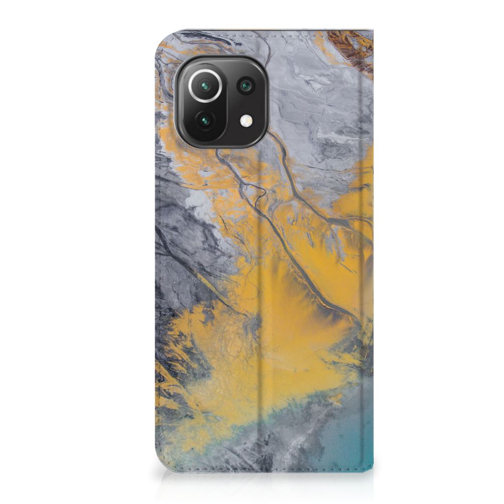 Xiaomi 11 Lite NE 5G | Mi 11 Lite Standcase Marble Blue Gold - B2C Telecom