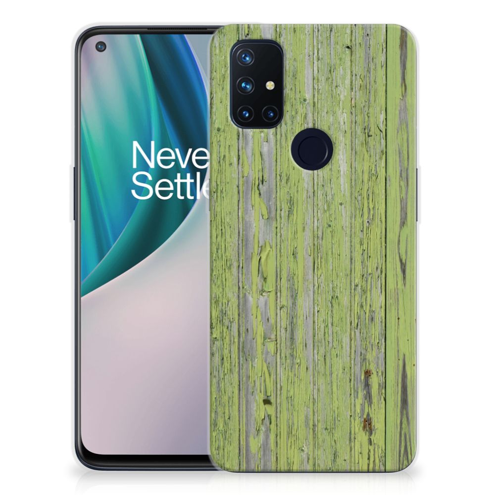 OnePlus Nord N10 5G Bumper Hoesje Green Wood