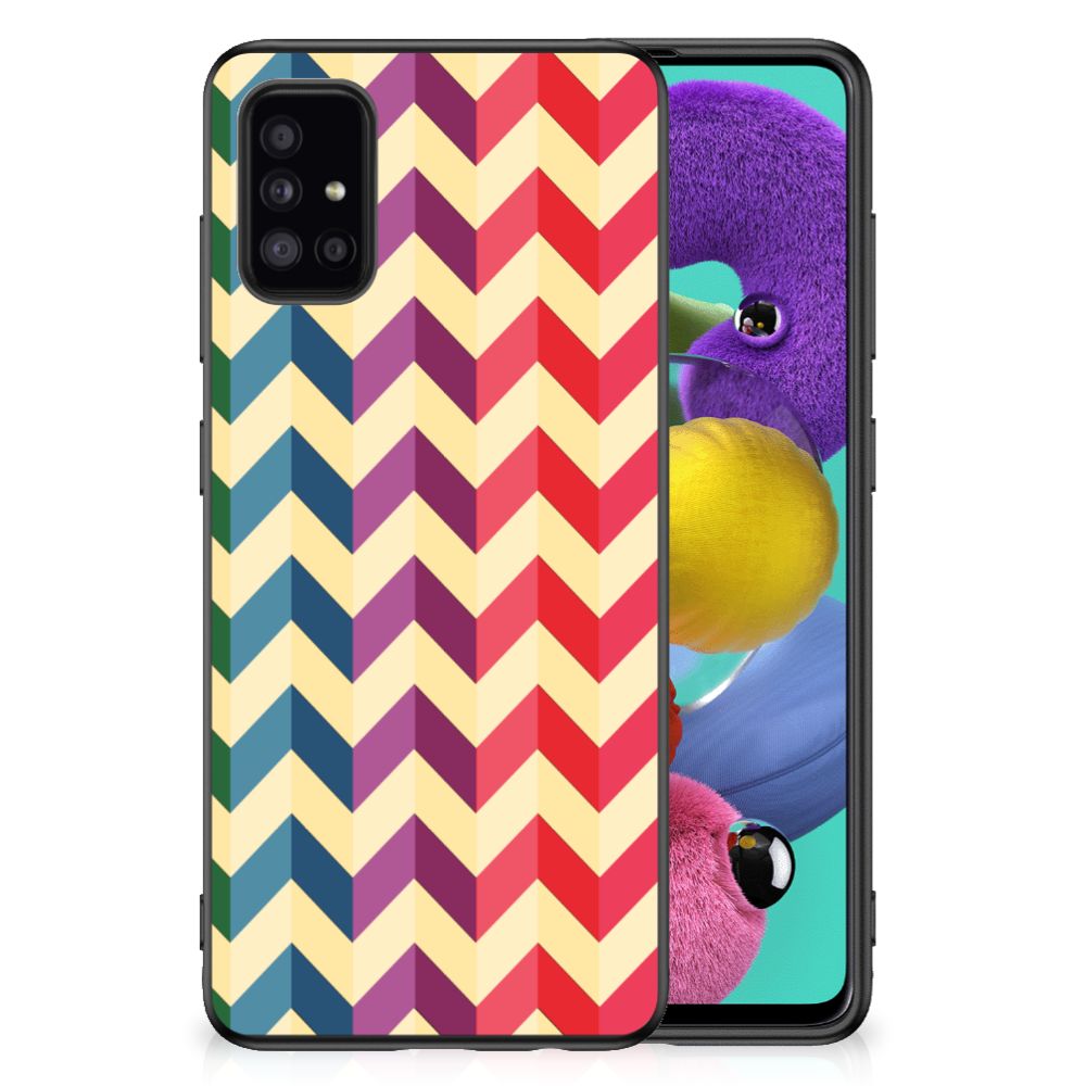 Samsung Galaxy A51 Bumper Case Zigzag Multi Color