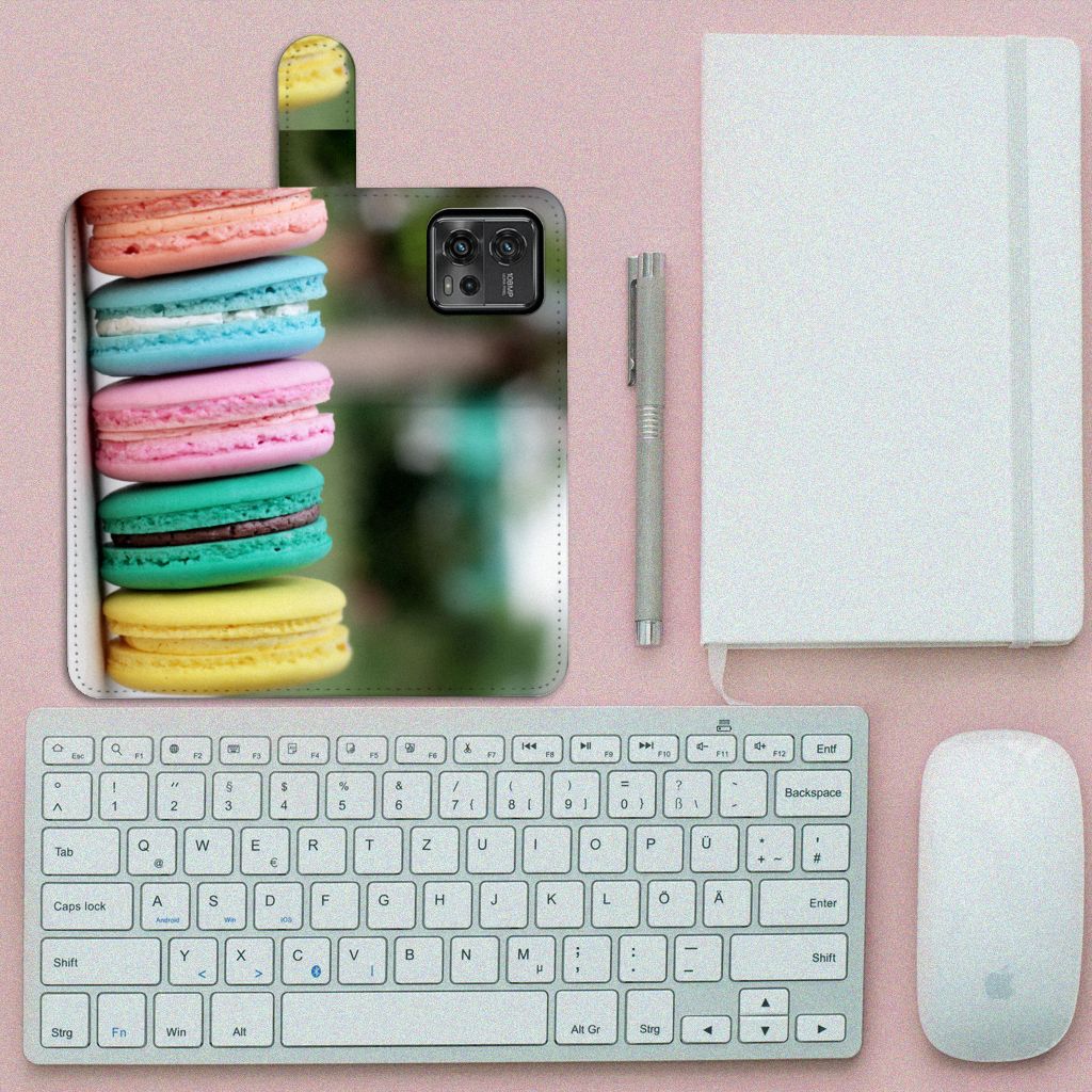 Motorola Moto G72 Book Cover Macarons