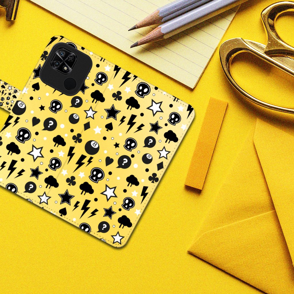 Telefoonhoesje met Naam Xiaomi Redmi 10C Punk Geel