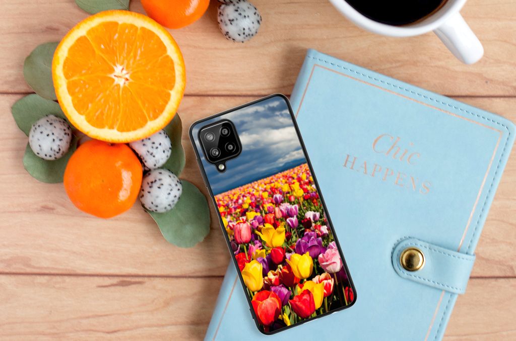 Samsung Galaxy A12 Bloemen Hoesje Tulpen B2C Telecom