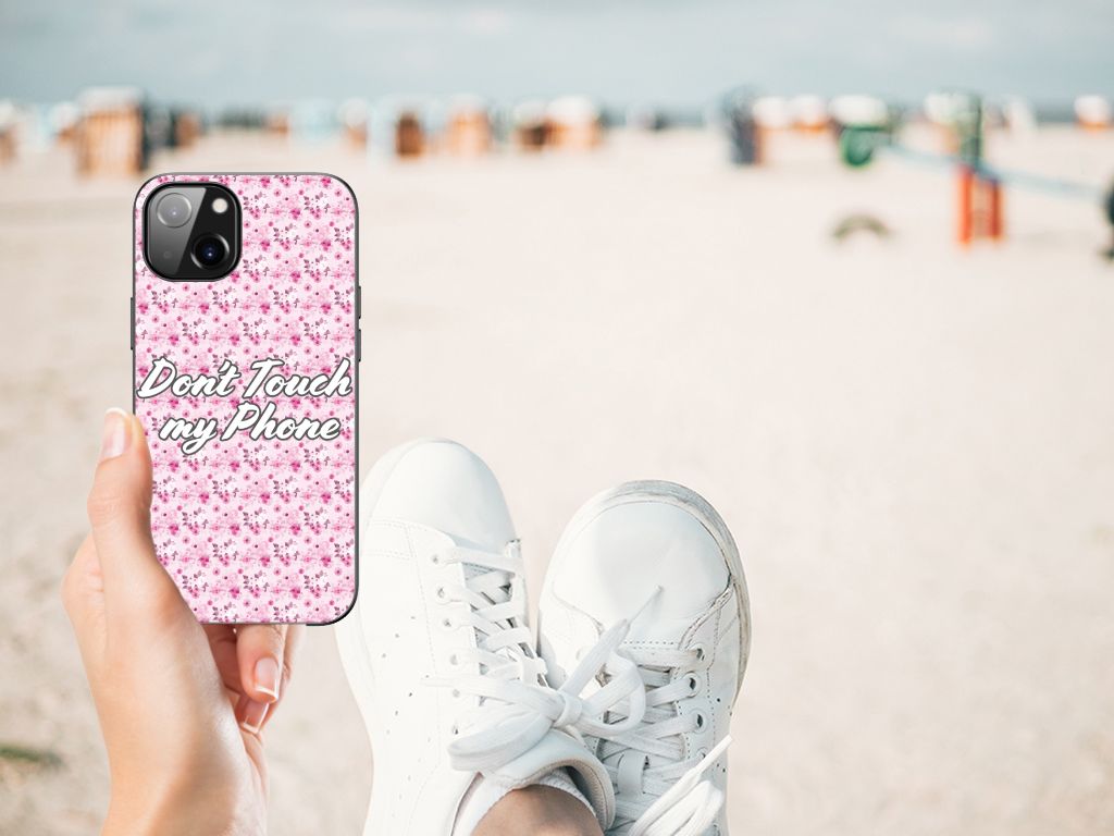 Apple iPhone 13 Telefoon Hoesje Flowers Pink DTMP B2C Telecom