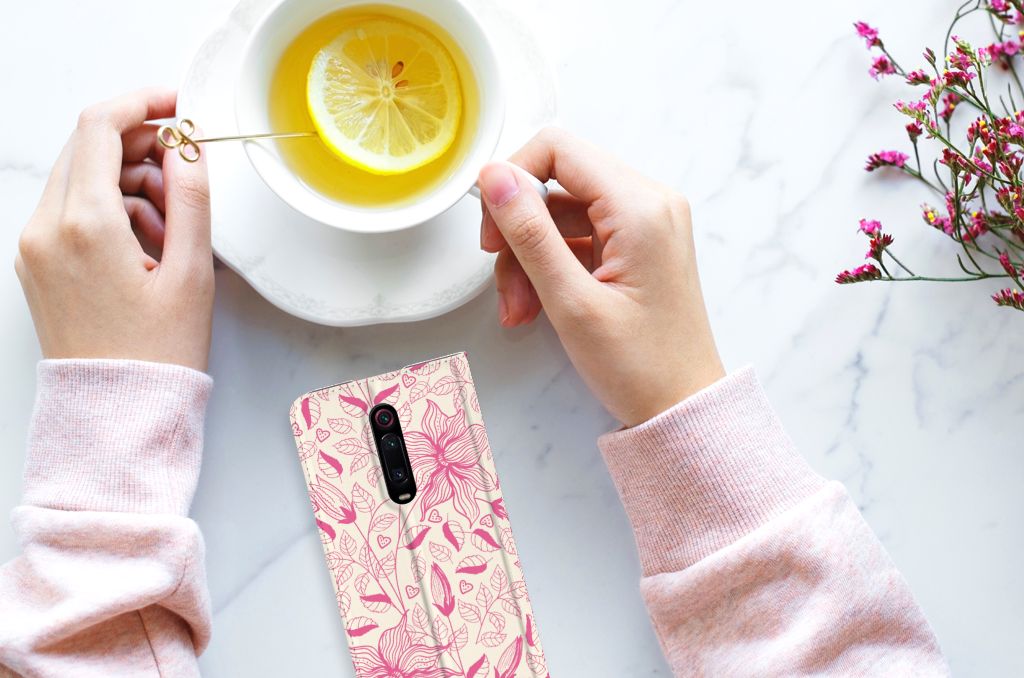 Xiaomi Redmi K20 Pro Smart Cover Pink Flowers - B2C Telecom