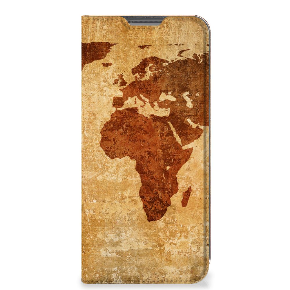 OPPO A96 | A76 Book Cover Wereldkaart - B2C Telecom