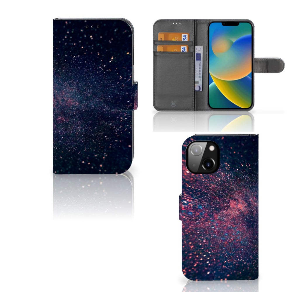 Apple iPhone 14 Book Case Stars