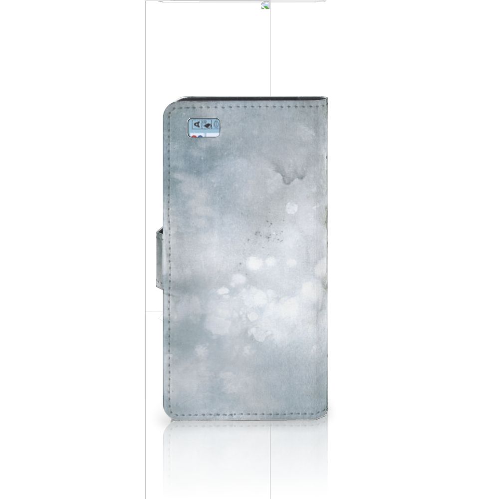 Hoesje Huawei Ascend P8 Lite Painting Grey
