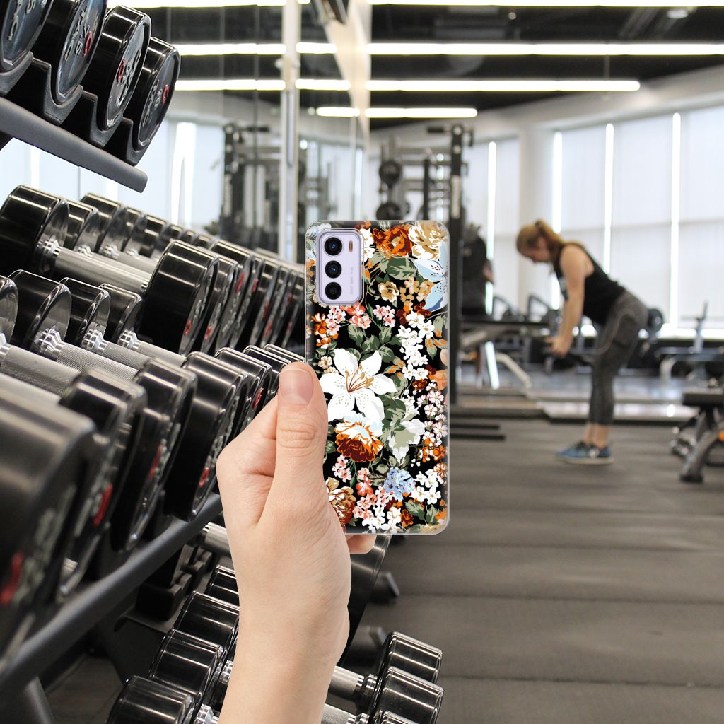 TPU Case voor Motorola Moto G42 Dark Flowers B2C Telecom