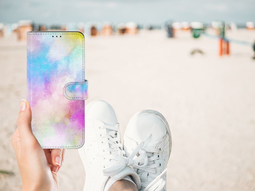 Hoesje Xiaomi Poco X4 Pro 5G Watercolor Light met kleurrijk watercolor ontwerp op een strand.
