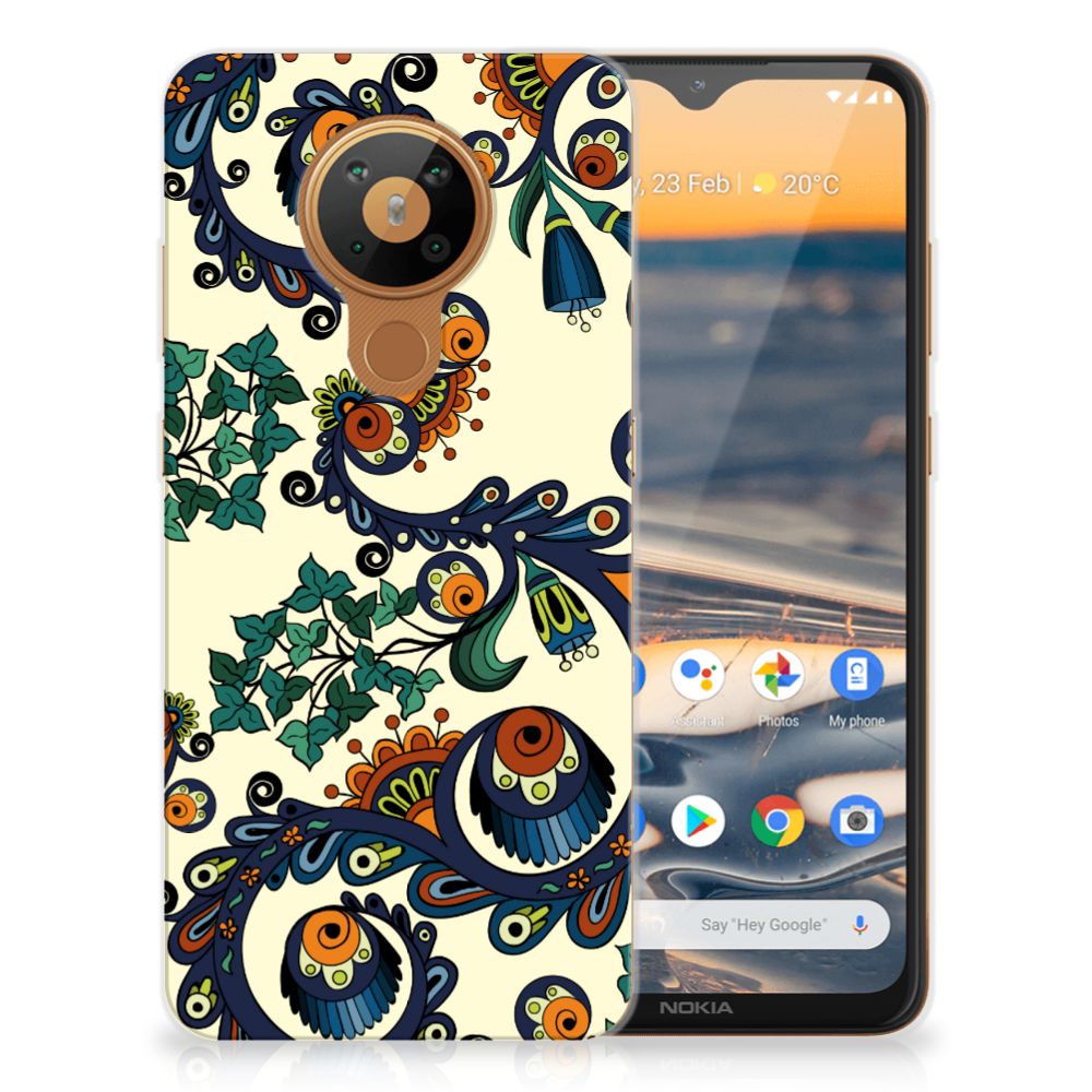 Siliconen Hoesje Nokia 5.3 Barok Flower B2C Telecom
