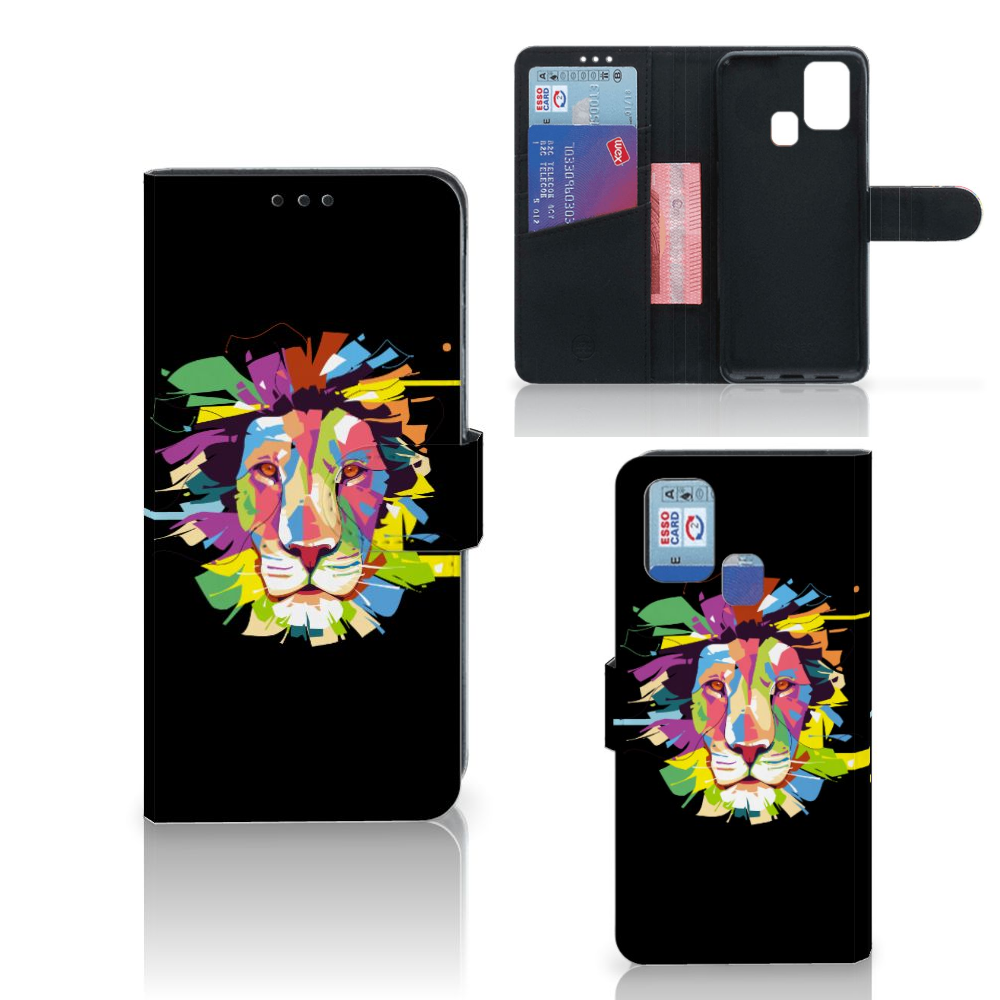 Samsung Galaxy M31 Leuk Hoesje Lion Color
