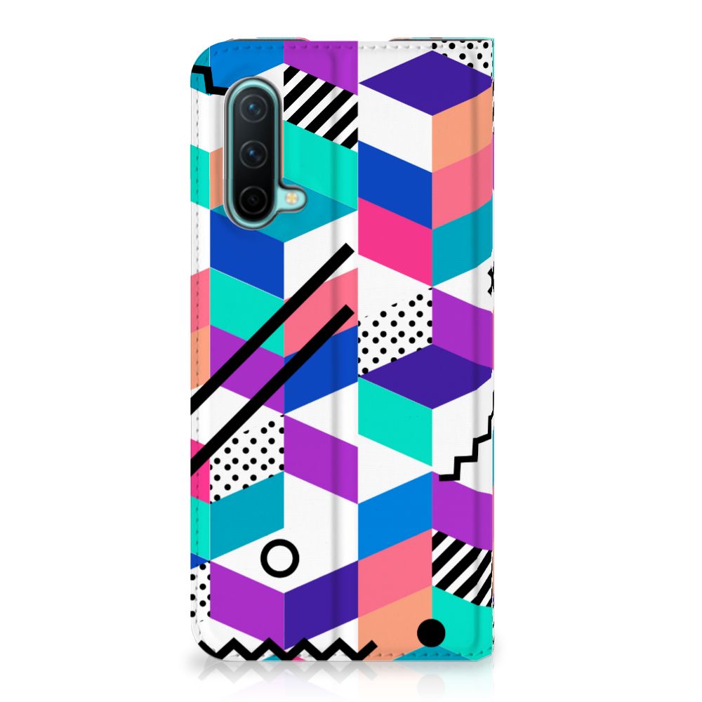 OnePlus Nord CE 5G Stand Case Blokken Kleurrijk - B2C Telecom