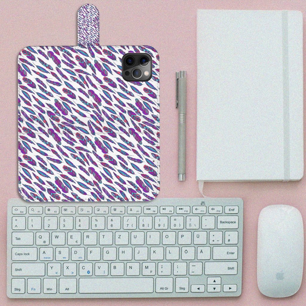 Apple iPhone 12 Pro Max Telefoon Hoesje Feathers Color