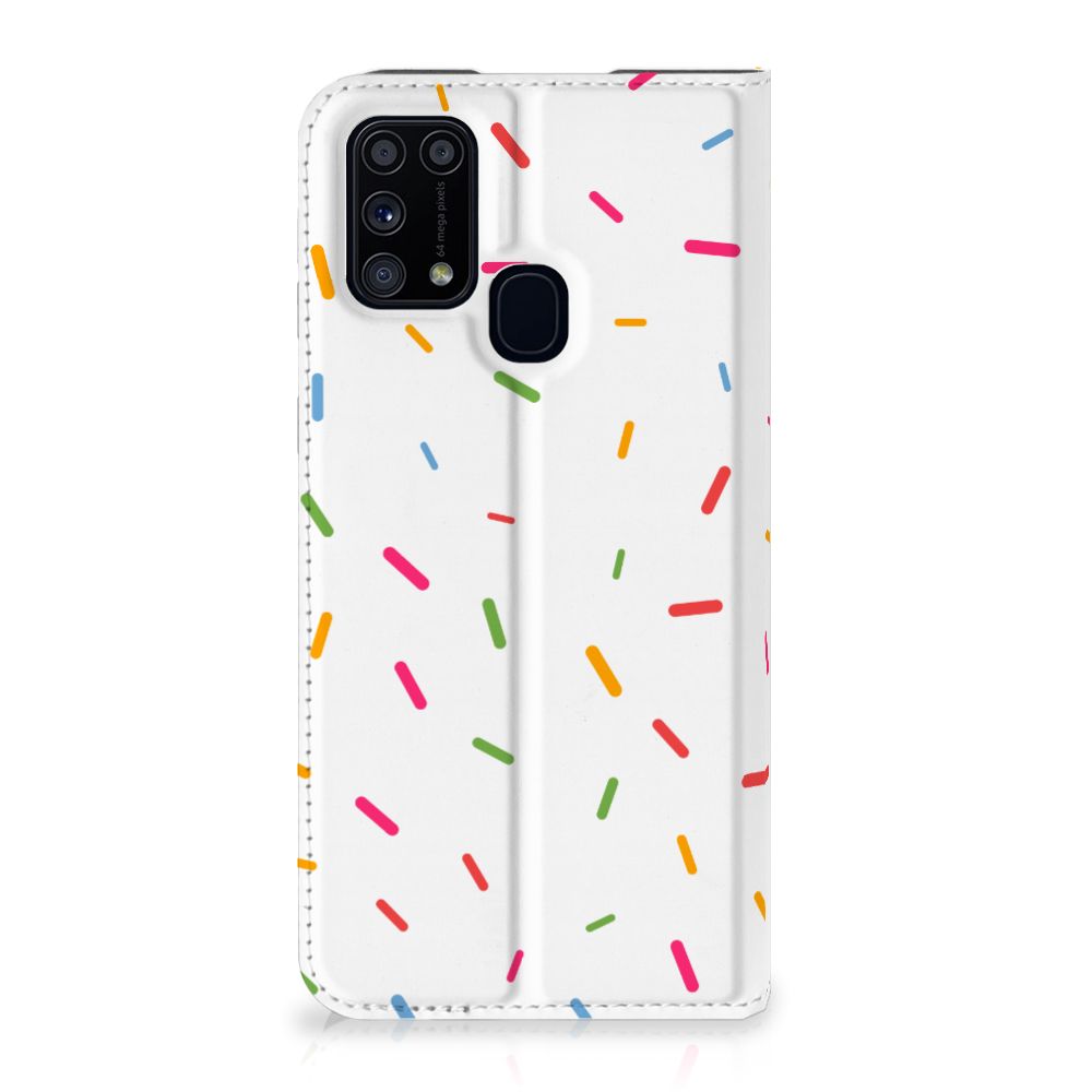 Samsung Galaxy M31 Flip Style Cover Donut Roze - B2C Telecom