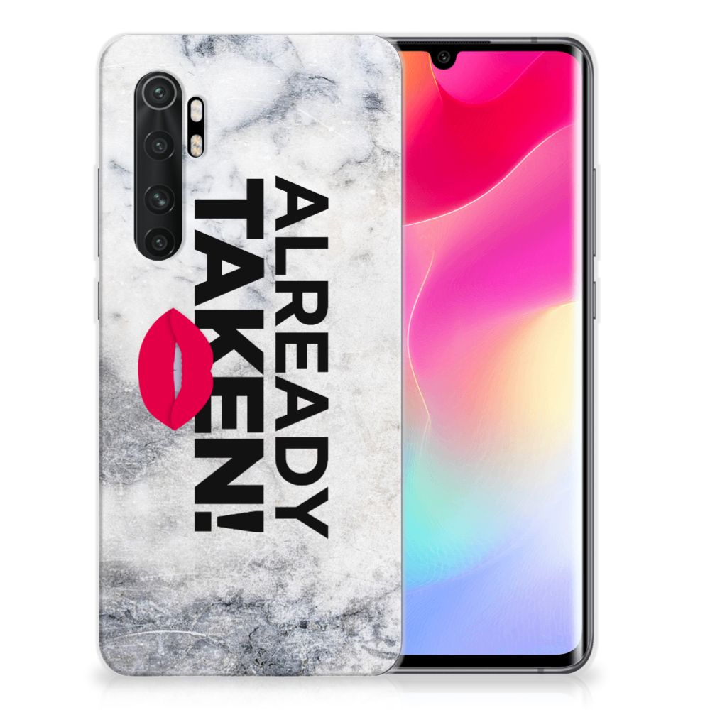 Xiaomi Mi Note 10 Lite Siliconen hoesje met naam Already Taken White