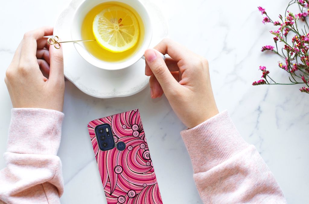 Motorola Moto G60s Bookcase Swirl Pink - B2C Telecom