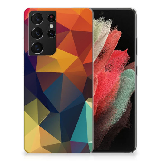 Samsung Galaxy S21 Ultra TPU Hoesje Polygon Color