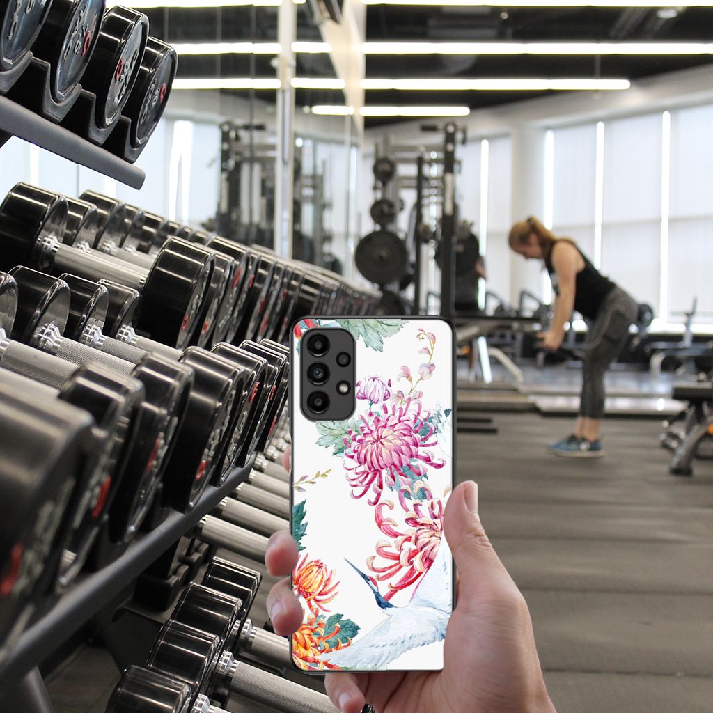 Samsung Galaxy A13 4G Dierenprint Telefoonhoesje Bird Flowers B2C Telecom