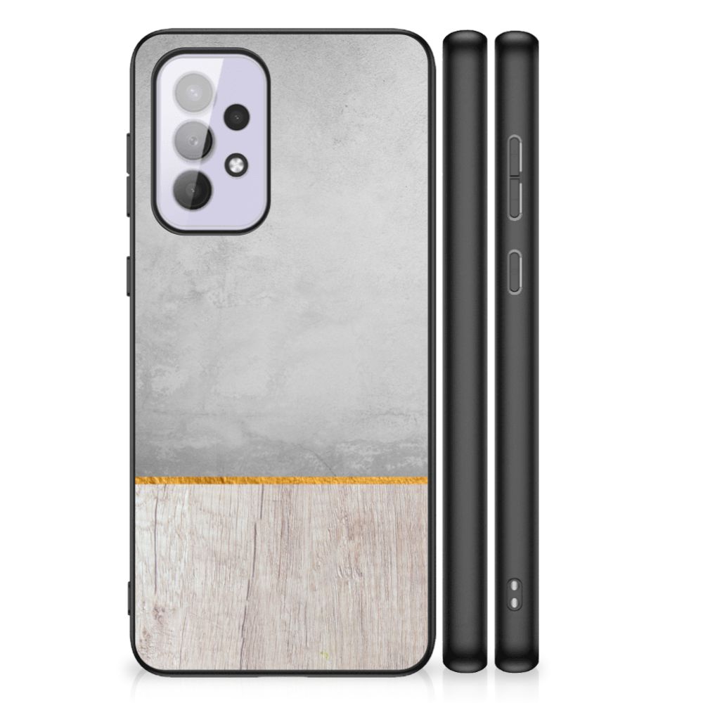 Samsung Galaxy A33 5G Houten Print Telefoonhoesje Wood Concrete B2C Telecom