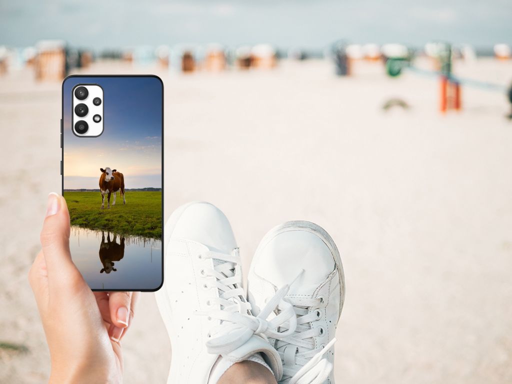 Samsung Galaxy A32 4G | A32 5G Enterprise Editie Dierenprint Telefoonhoesje Koe B2C Telecom
