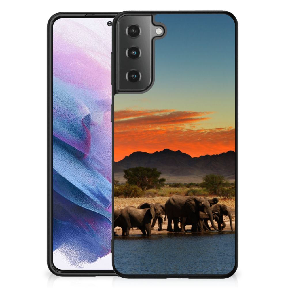 Samsung Galaxy S21 Plus Dierenprint Telefoonhoesje Olifanten B2C Telecom