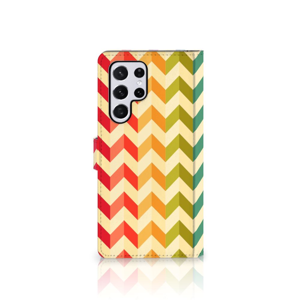 Samsung Galaxy S22 Ultra Telefoon Hoesje Zigzag Multi Color