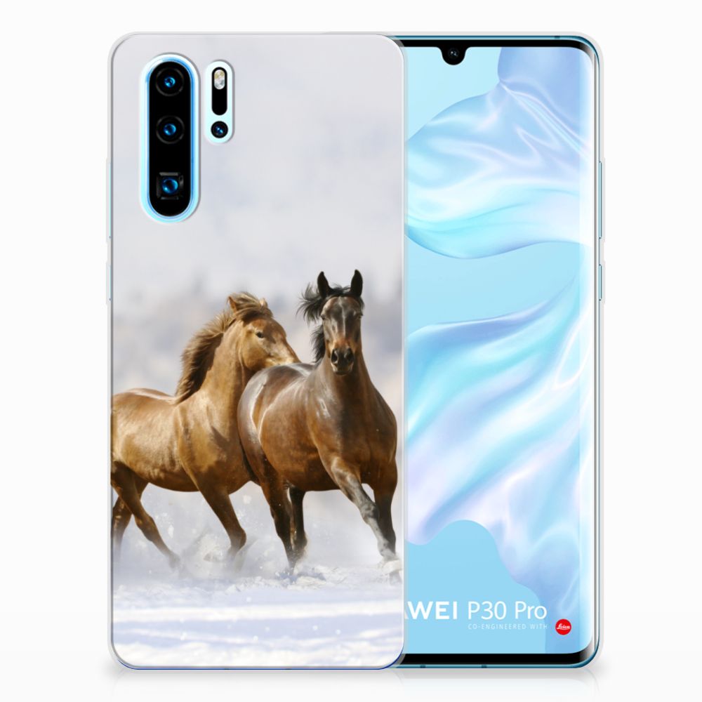 Huawei P30 Pro TPU Hoesje Paarden