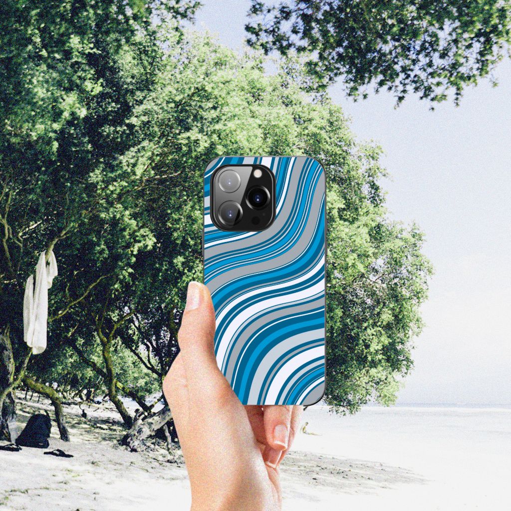 iPhone 14 Pro Back Case Waves Blue B2C Telecom
