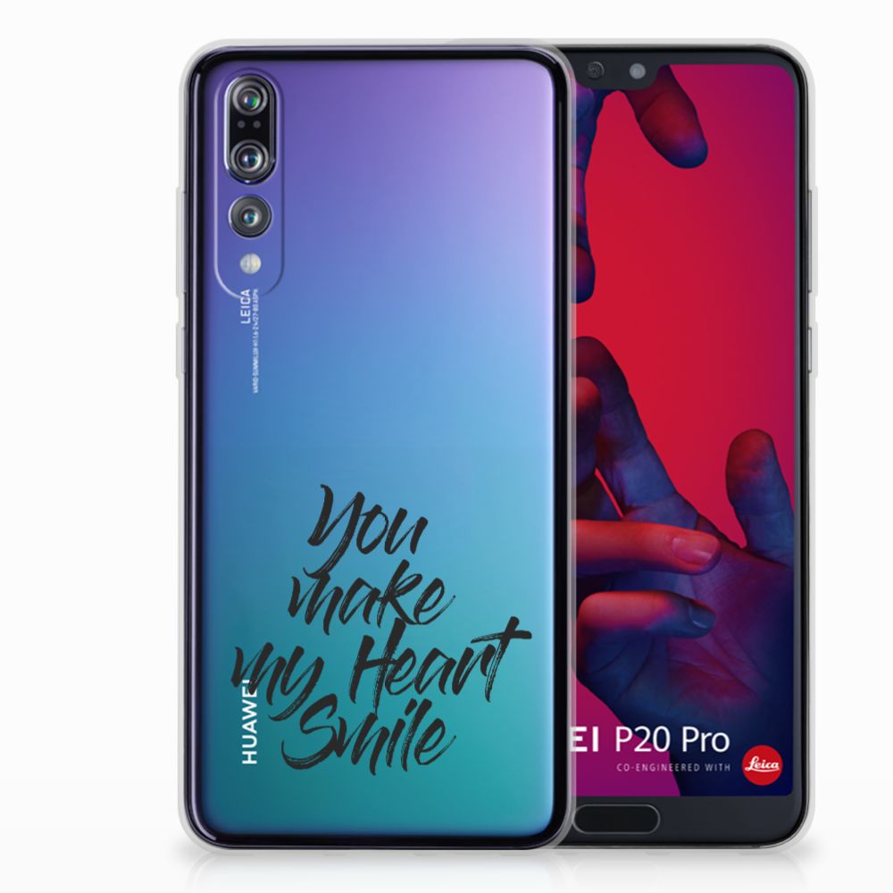 Huawei P20 Pro Siliconen hoesje met naam Heart Smile