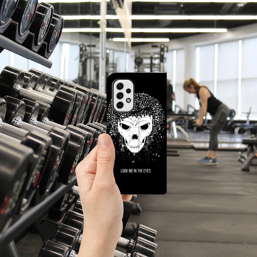 Mobiel BookCase Samsung Galaxy A23 Skull Hair - B2C Telecom