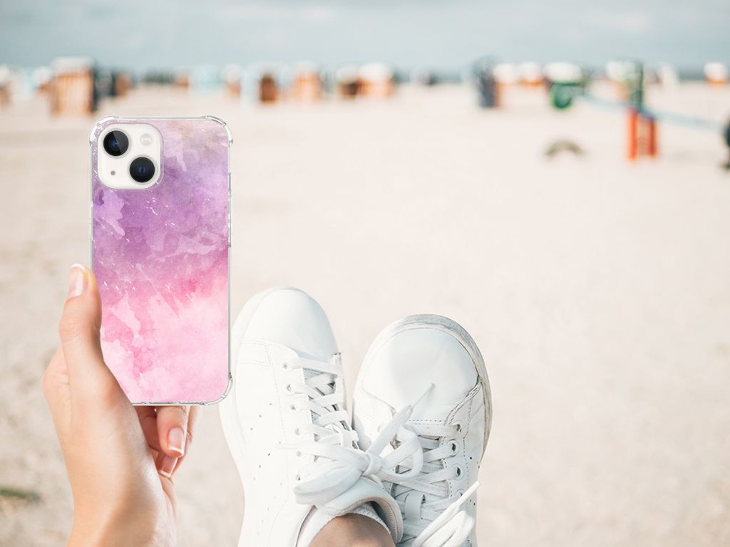 Back Cover iPhone 13 Pink Purple Paint B2C Telecom