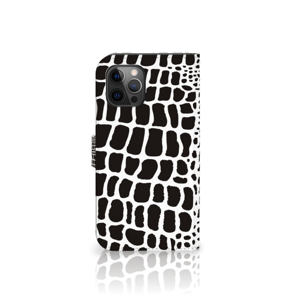 Apple iPhone 12 Pro Max Telefoonhoesje met Pasjes Slangenprint