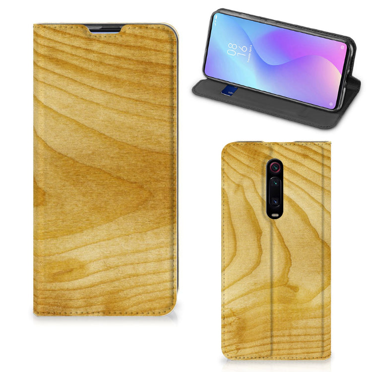 Xiaomi Mi 9T Pro Book Wallet Case Licht Hout