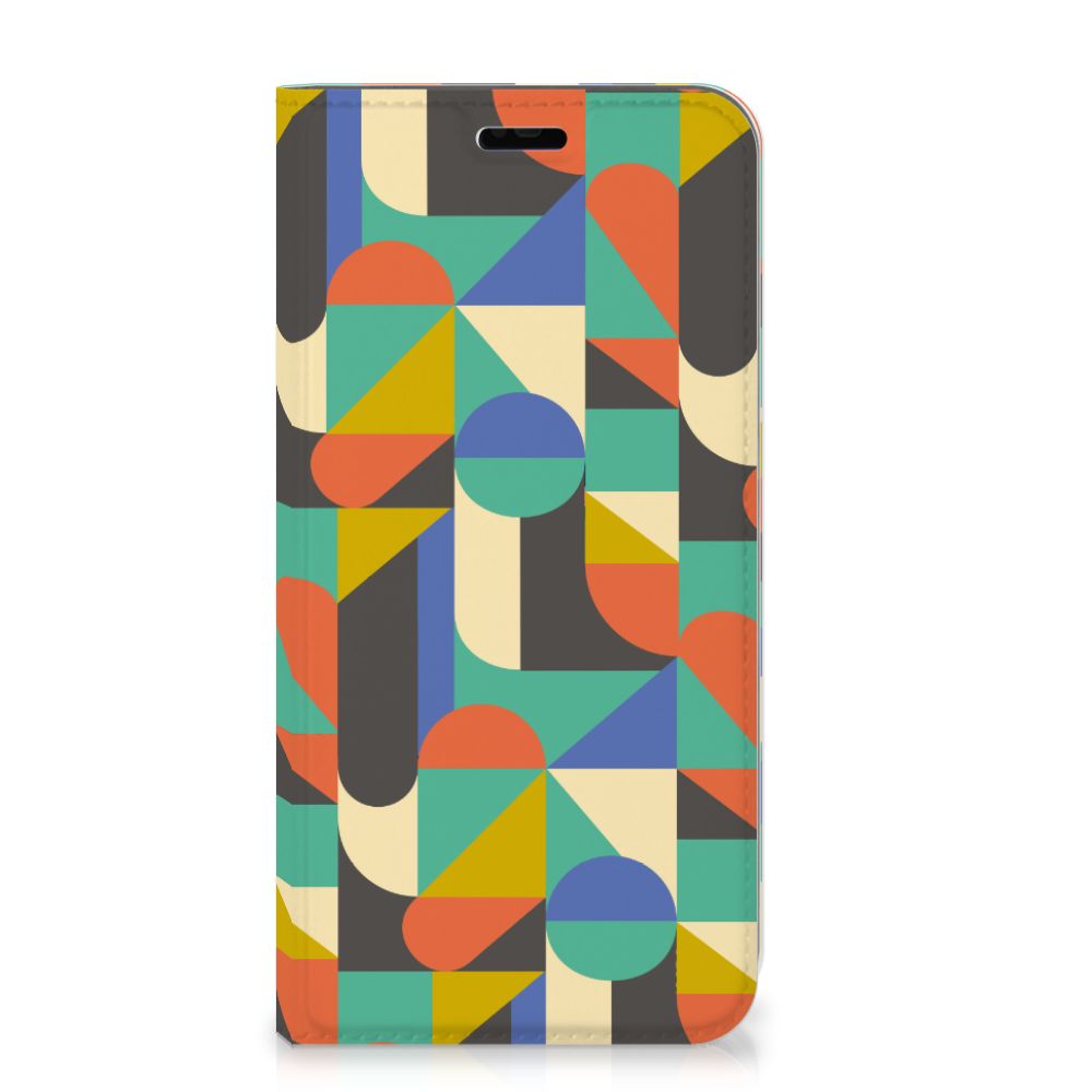 Huawei P Smart Plus Hoesje met Magneet Funky Retro