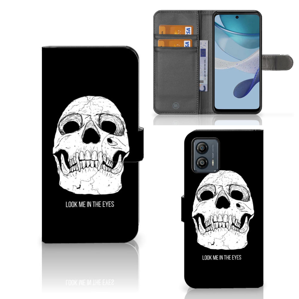 Telefoonhoesje met Naam Motorola Moto G53 Skull Eyes