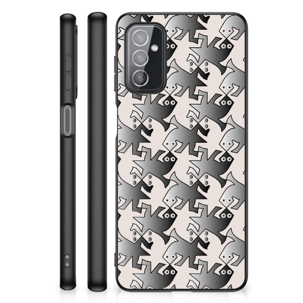 Samsung Galaxy M52 Dierenprint Telefoonhoesje Salamander Grey B2C Telecom