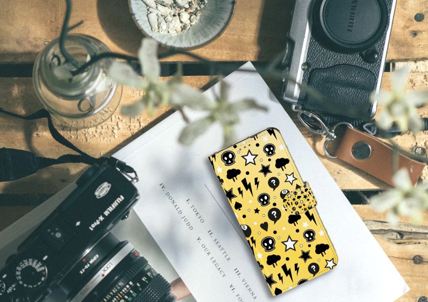 Telefoonhoesje met Naam Samsung Galaxy A20s Punk Geel