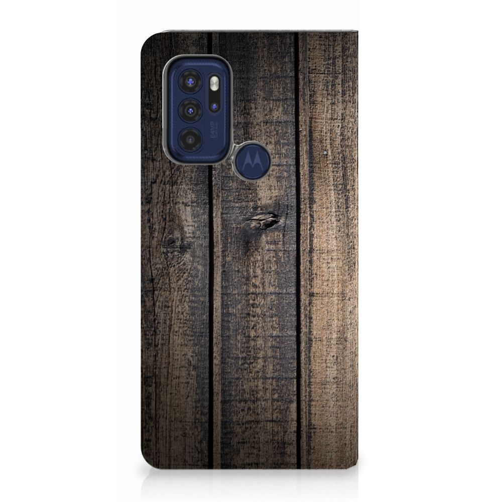 Motorola Moto G60s Book Wallet Case Steigerhout - B2C Telecom