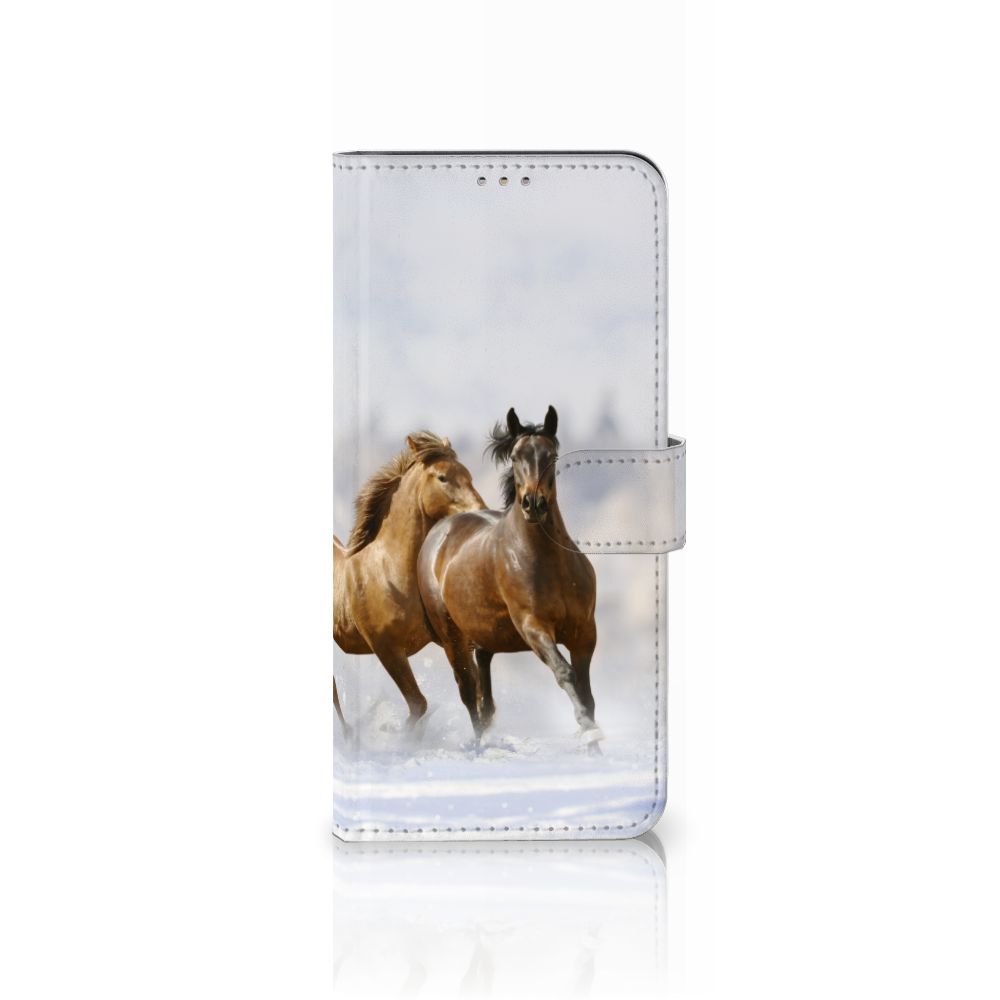 Motorola Moto G60 Telefoonhoesje met Pasjes Paarden