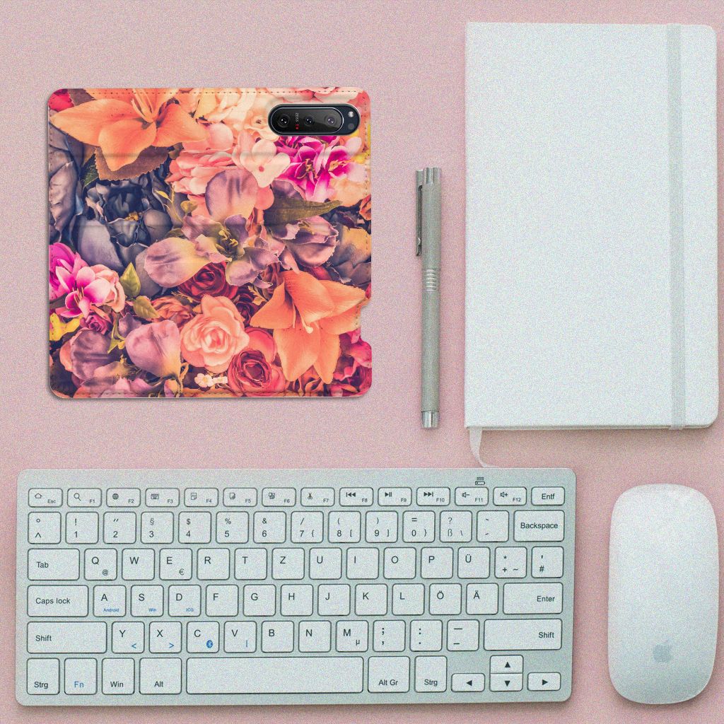 Sony Xperia 5 II Smart Cover Bosje Bloemen - B2C Telecom