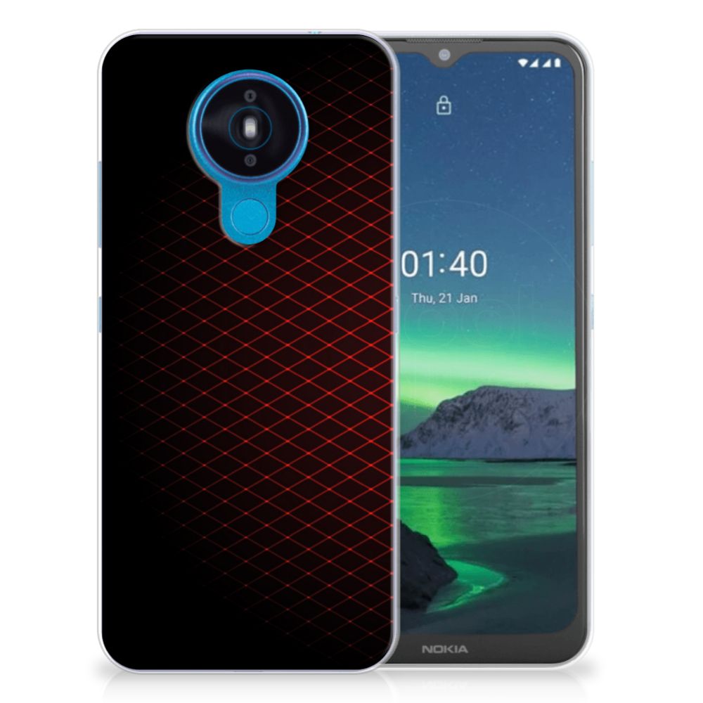 Nokia 1.4 TPU bumper Geruit Rood