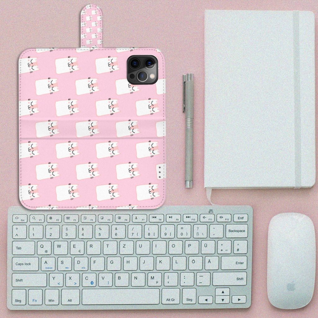 Apple iPhone 12 Pro Max Telefoonhoesje met Pasjes Sleeping Cats