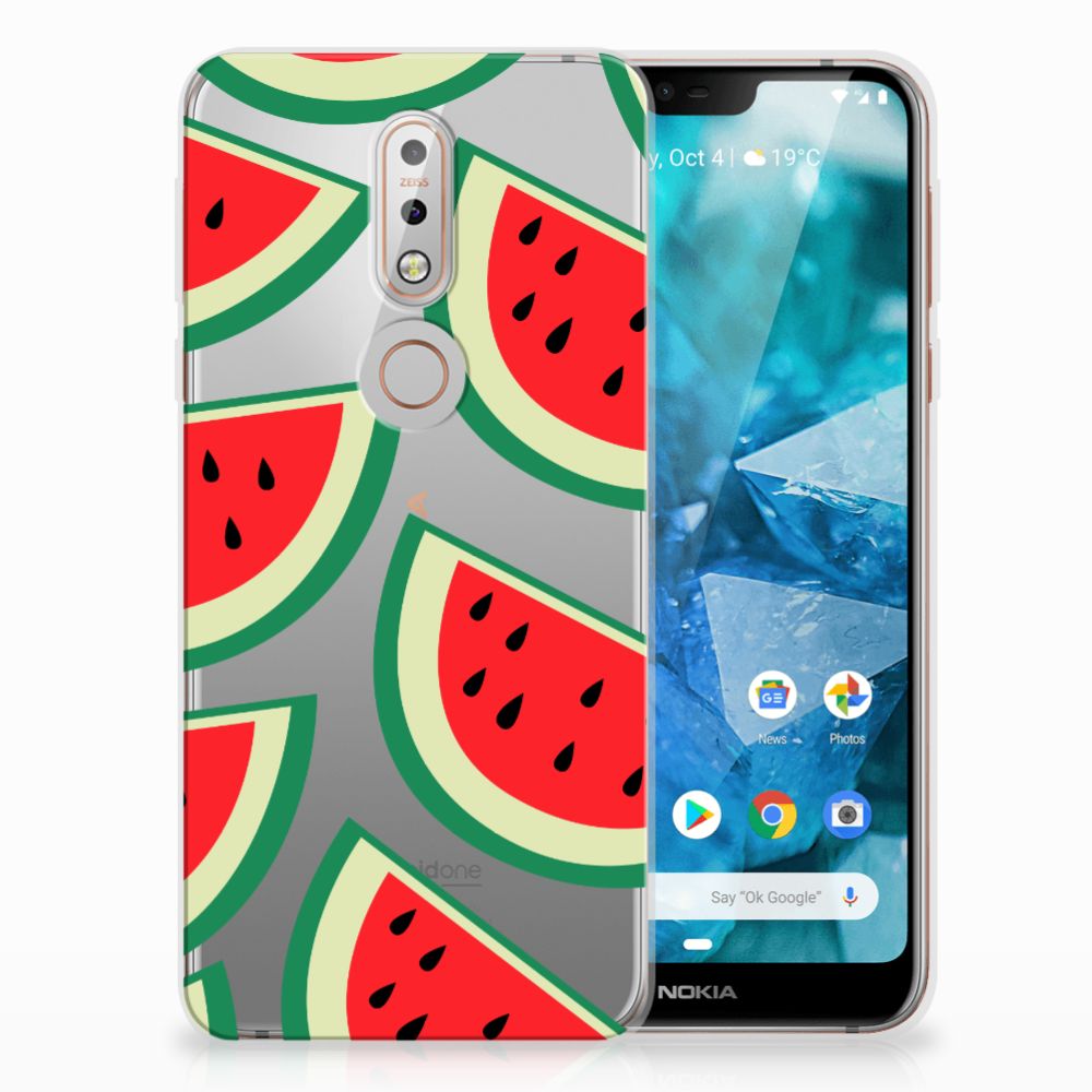 Nokia 7.1 Siliconen Case Watermelons