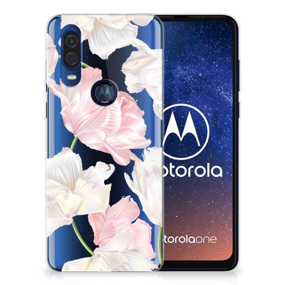 Motorola One Vision TPU Case Lovely Flowers